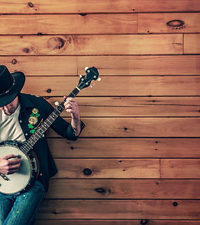 Banjo Player Outdoors