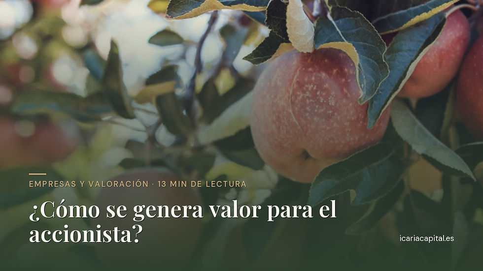 ¿Cómo se genera valor para el accionista?