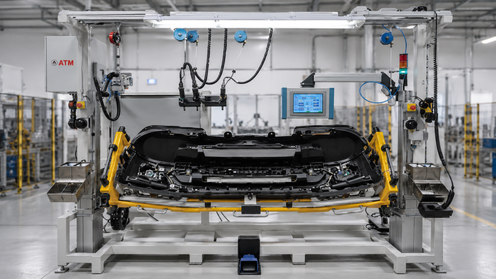 Automotive component assembly and inspection system with fixture-based tooling