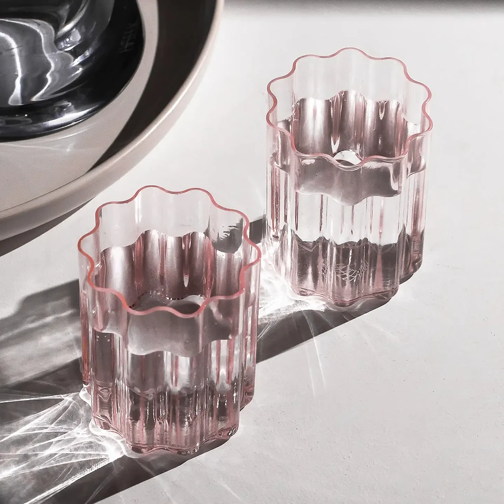 Thumbnail: Wave Glasses / Set of 2 / Pink