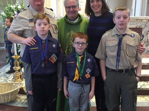 John Heggie Supports Faith Formation Cub Scouts