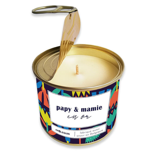 BOUGIE "PAPY ET MAMIE EN OR" FLEUR DE COTON