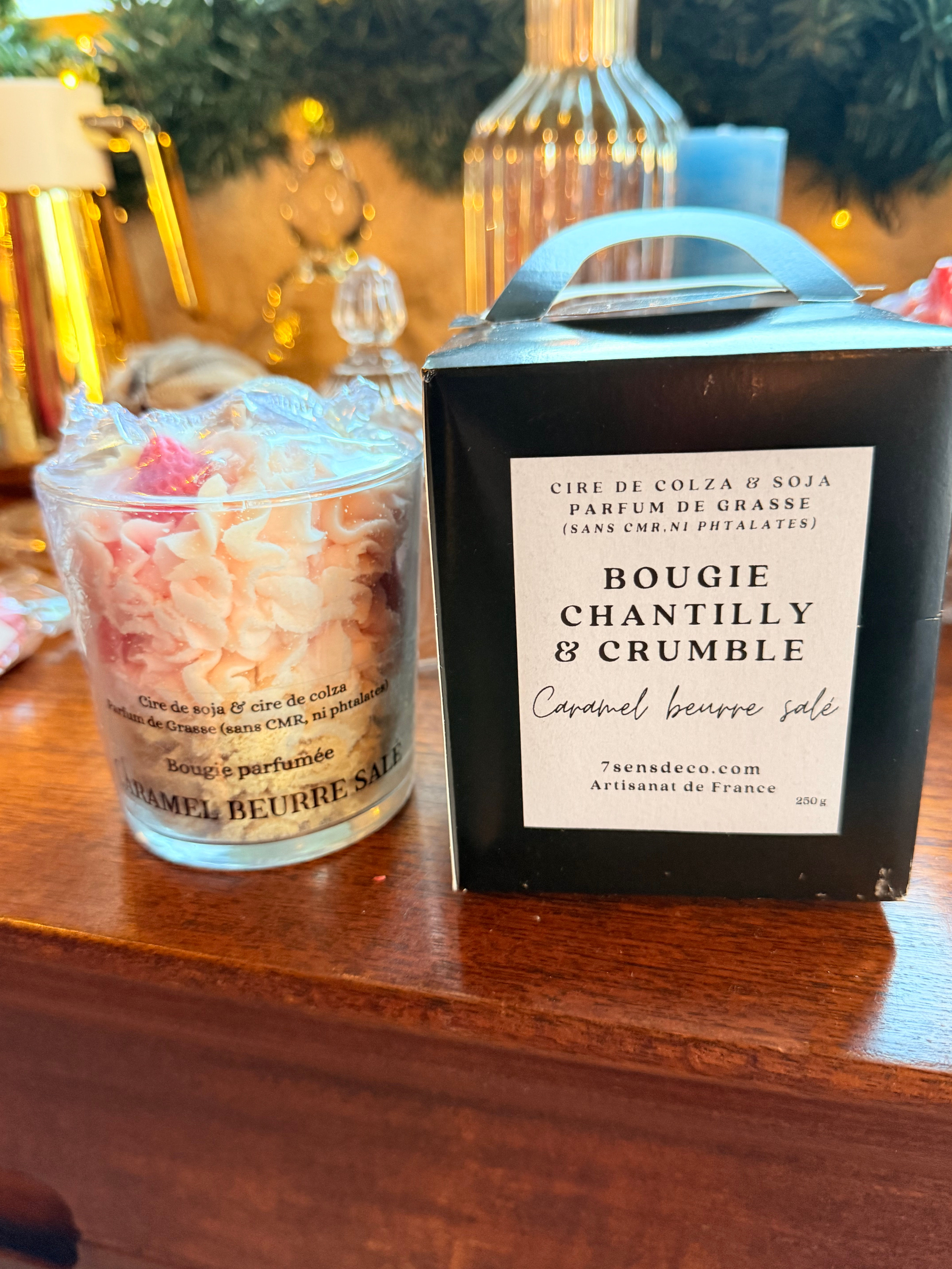 Bougie Chantilly et Crumble Caramel Beurre Salé 