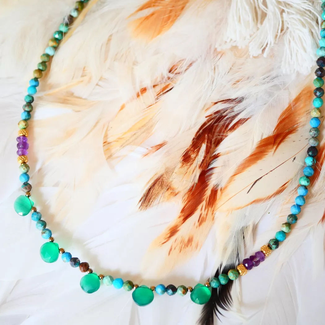 Collier Chandi Onyx vert