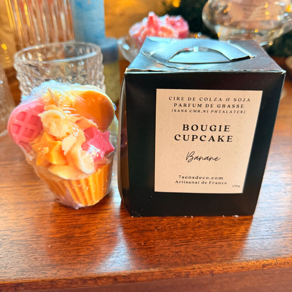 Bougie Cupcake Banane 