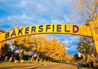 Golden Hour Bakersfield Sign