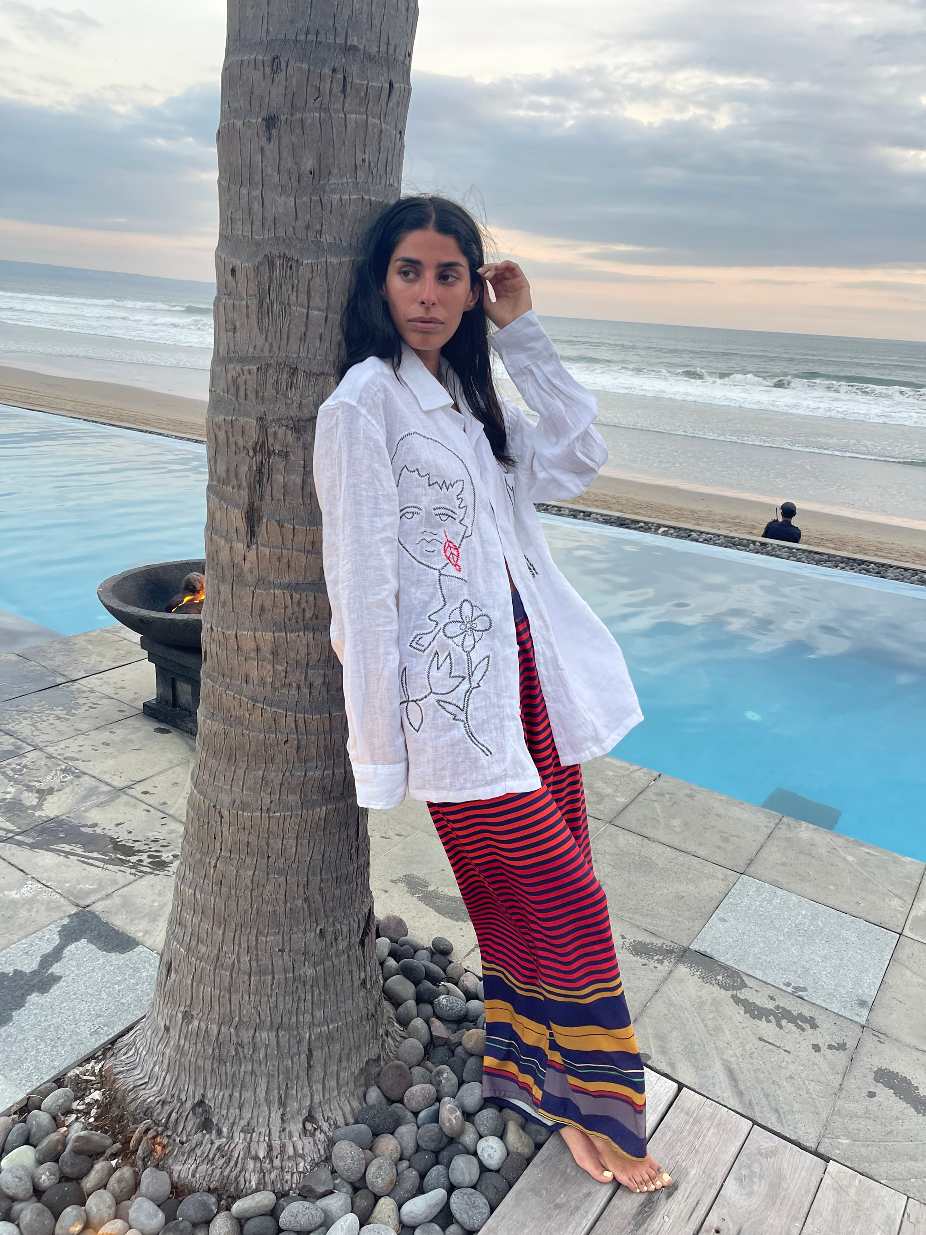 Embroidered Linen Shirt