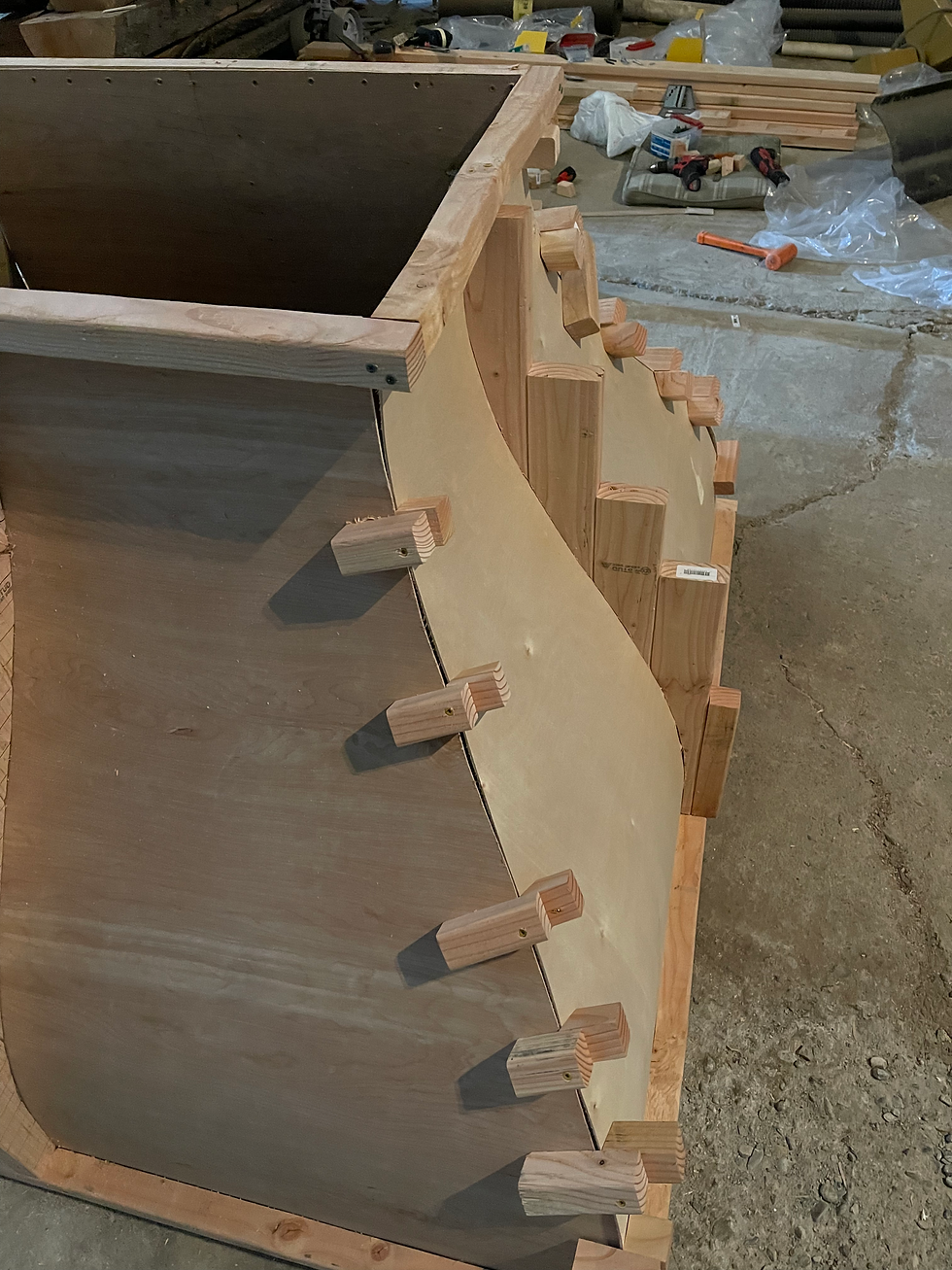 Inlet (after supports)