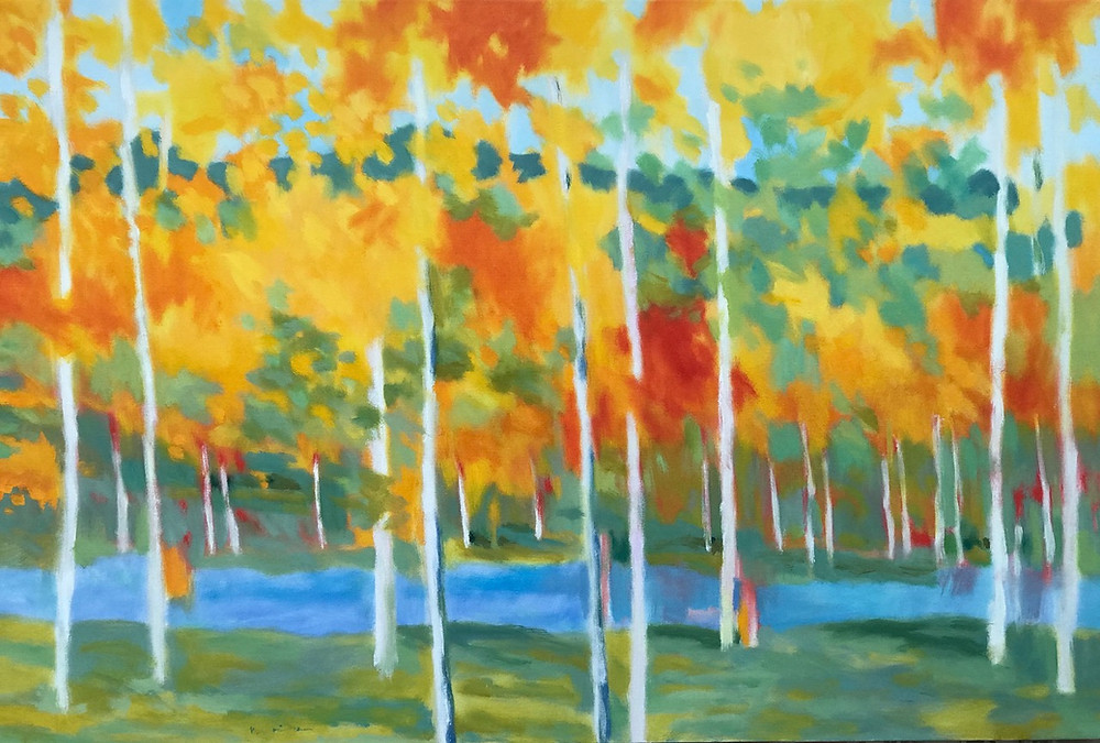 lanscape painting, trees