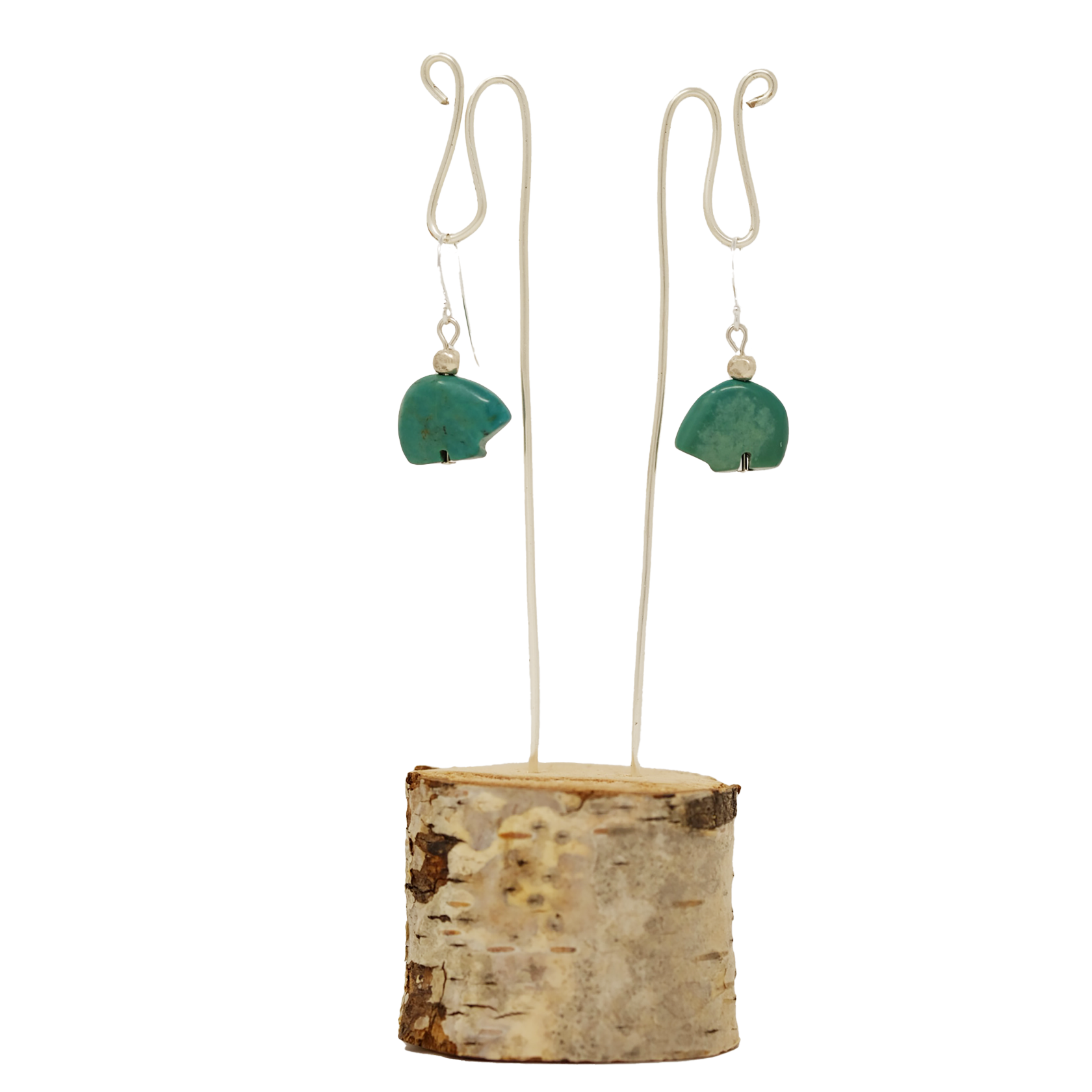 Rachel Dragon | Turquoise Bear Earrings | 1.25"