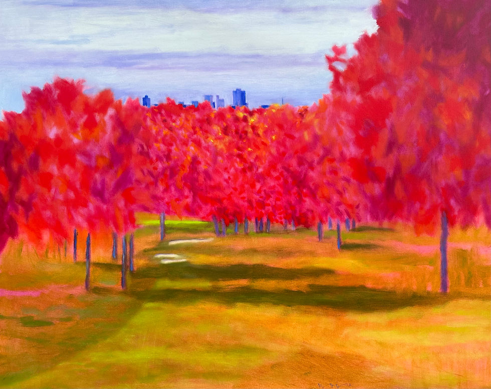 Marshall Noice | First Fairway, Fall | Oil on Canvas | 48x60"