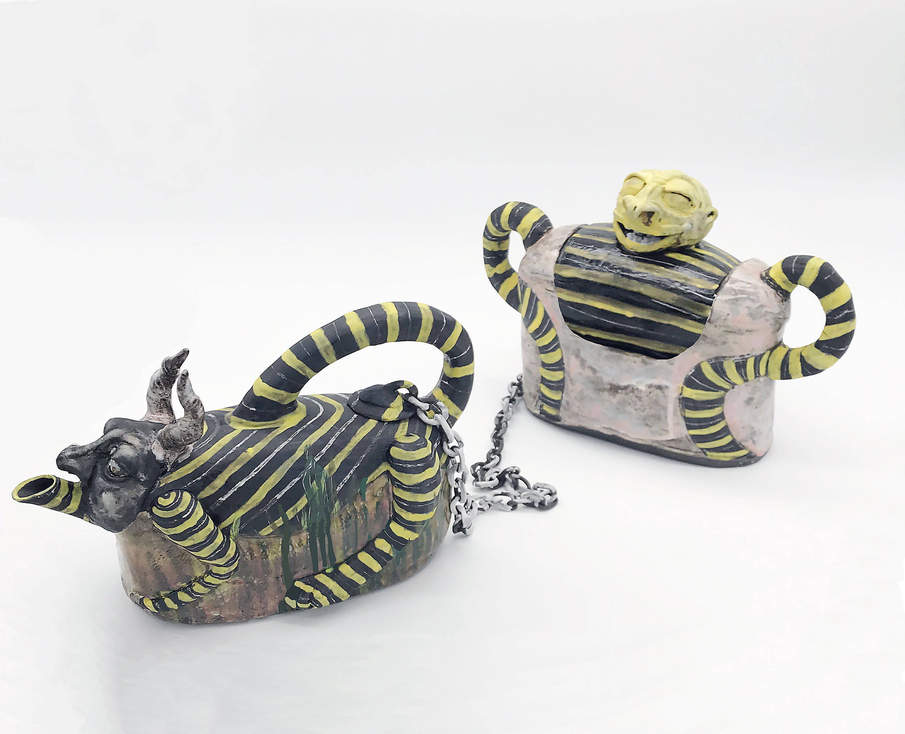 Jill Foote-Hutton | Daemons of High Tea | Earthenware | Teapot/Cookie Jar