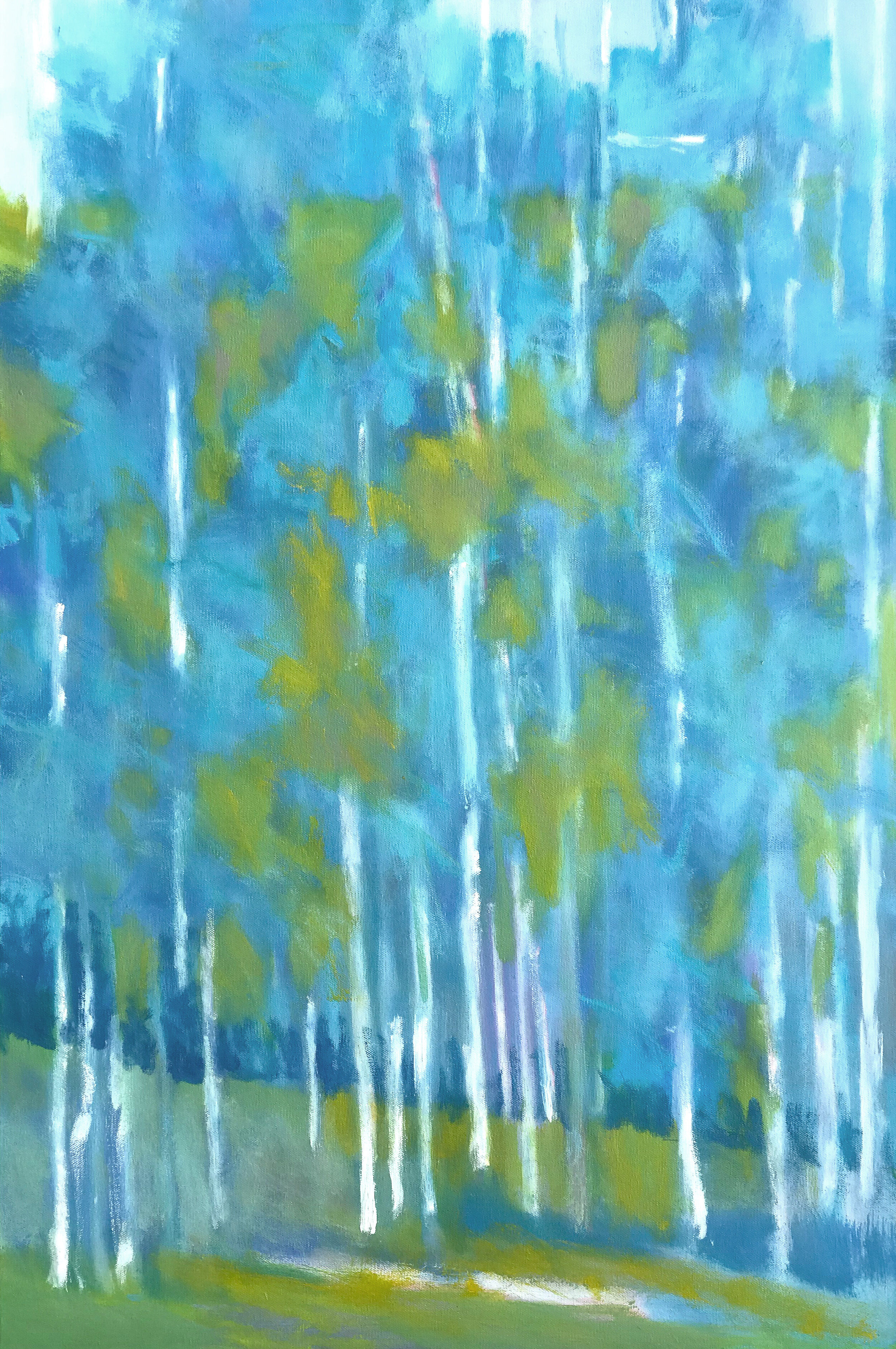 Marshall Noice | Aspen, Fir | Oil on Canvas | 36x24" | 4,300.