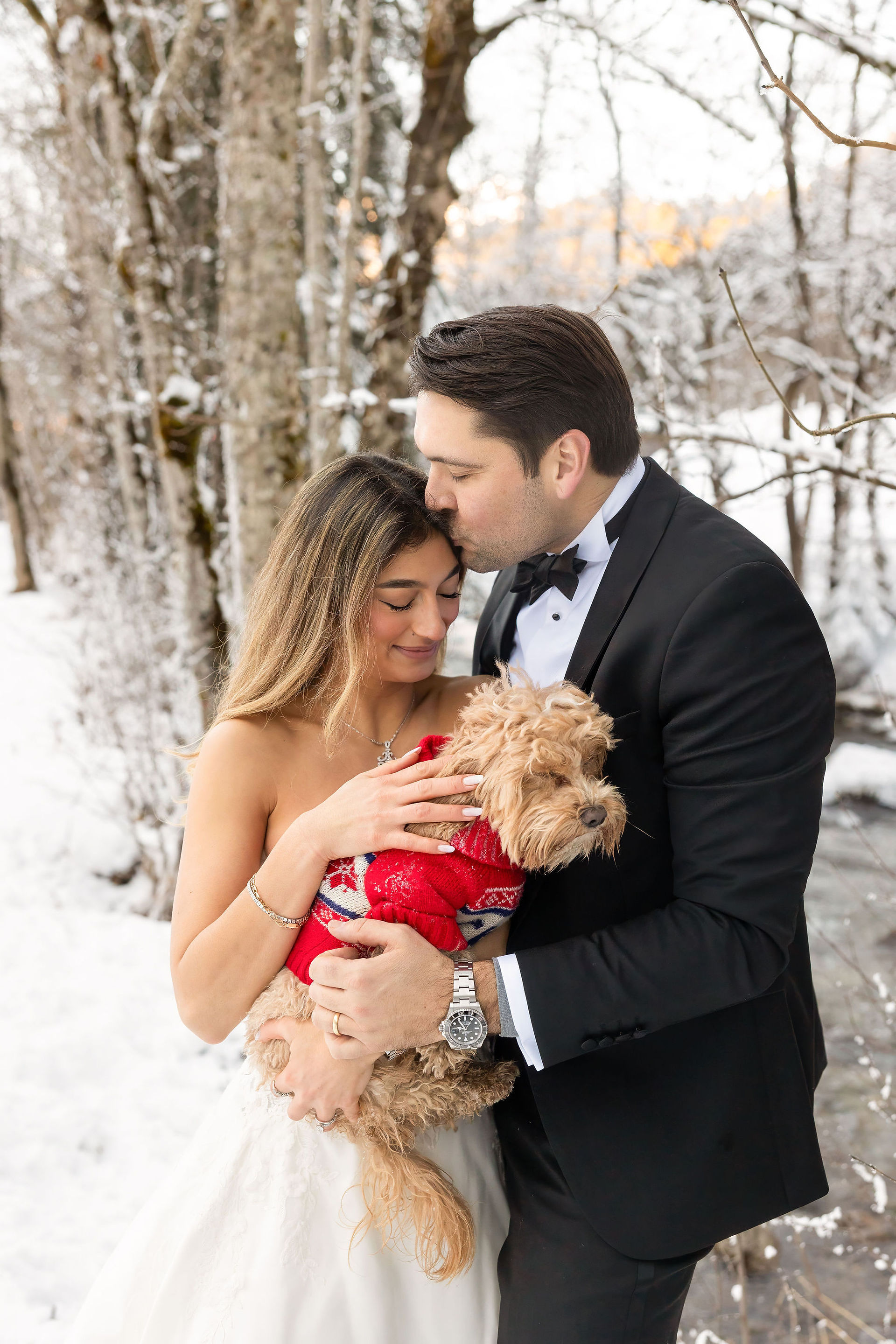mariage à ski à Châtel dans les Alpes françaises