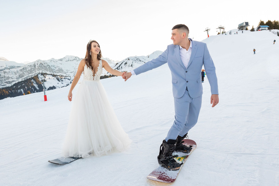 marriage morgins suisse snowboard portes du soleil