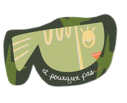Autocollant illustré de poisson vert créé par L'introvertie