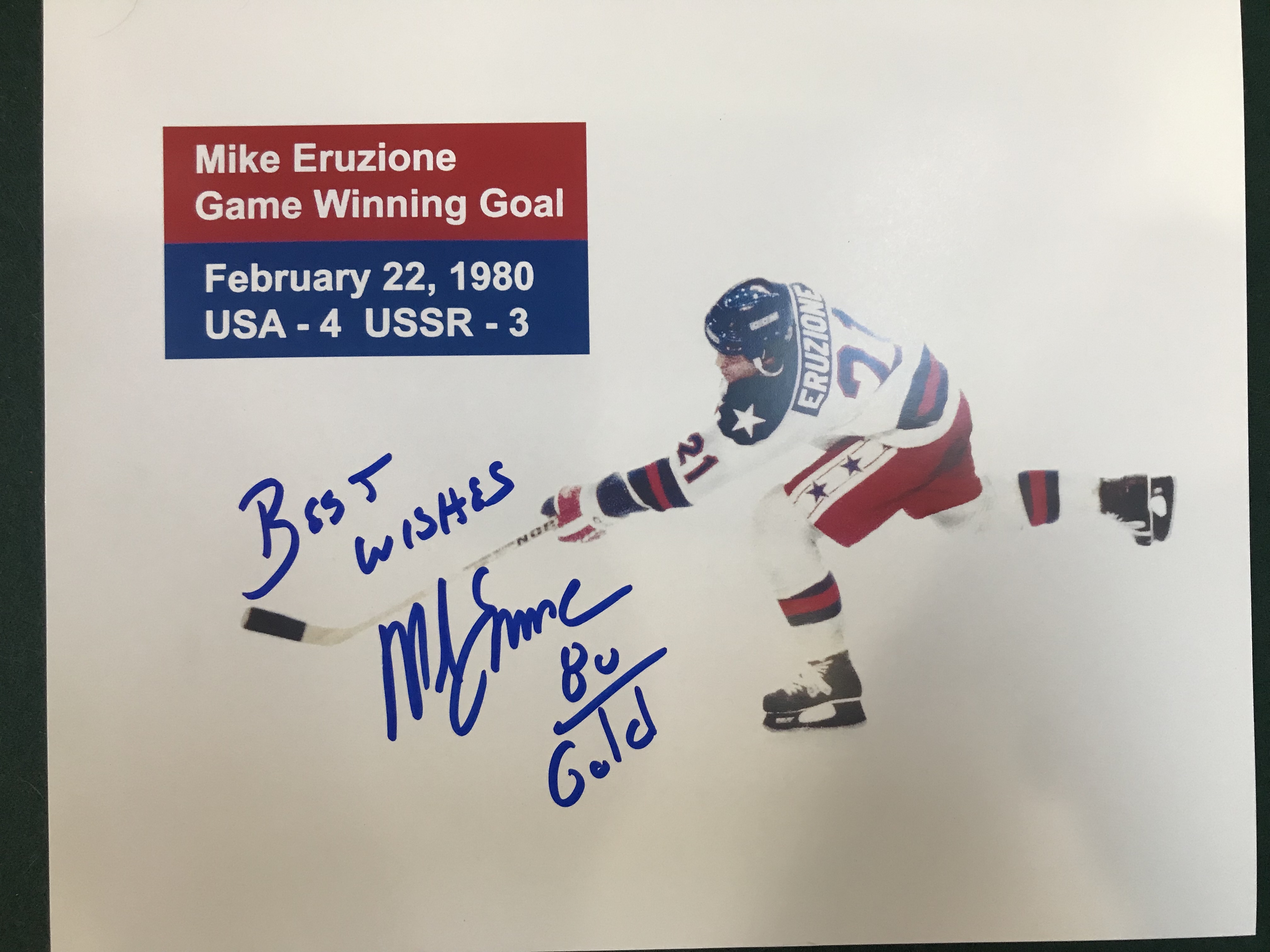 Mike Eruzione Autographed Photo