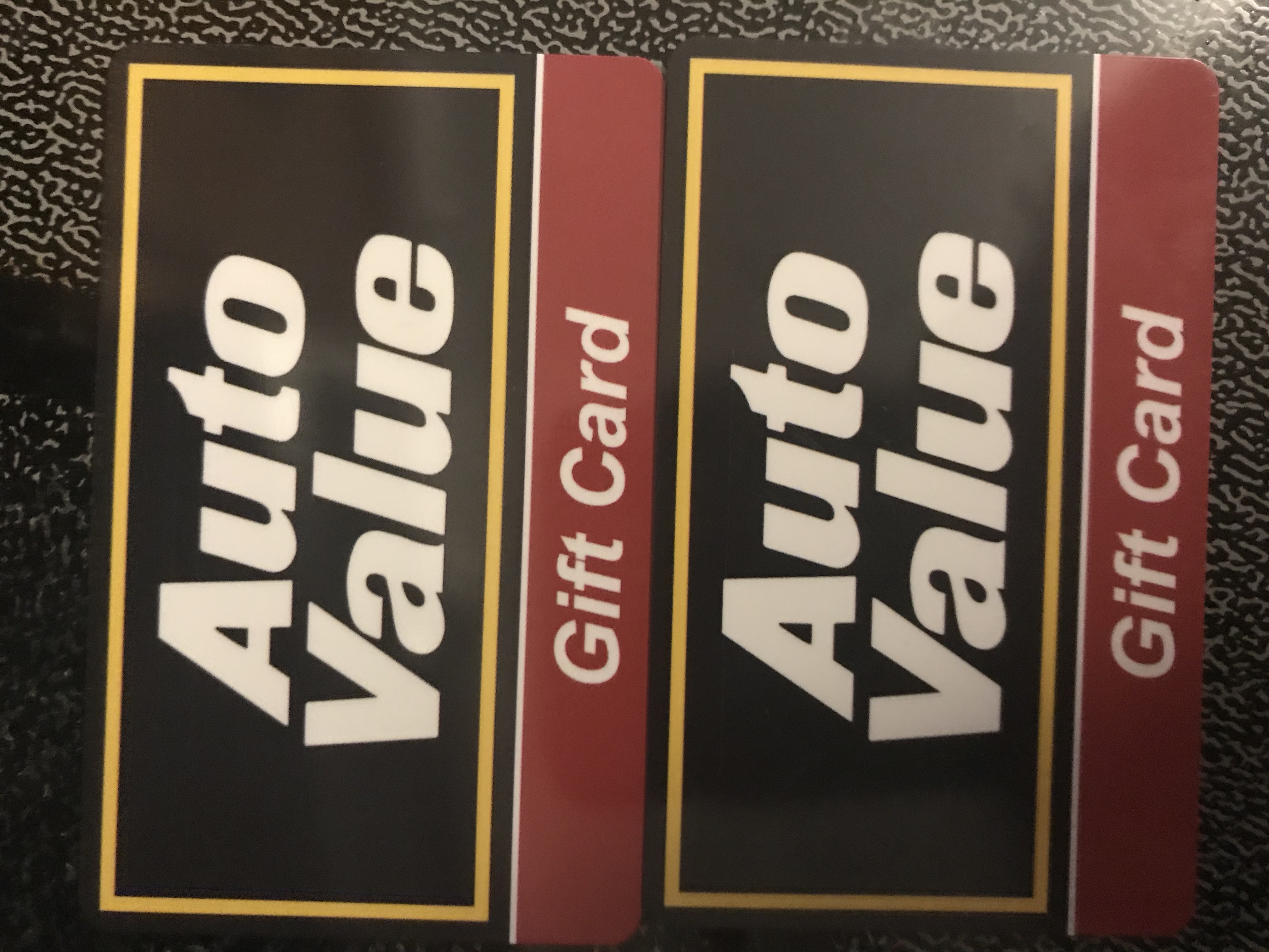 (2) $25 Auto Value Gift Cards