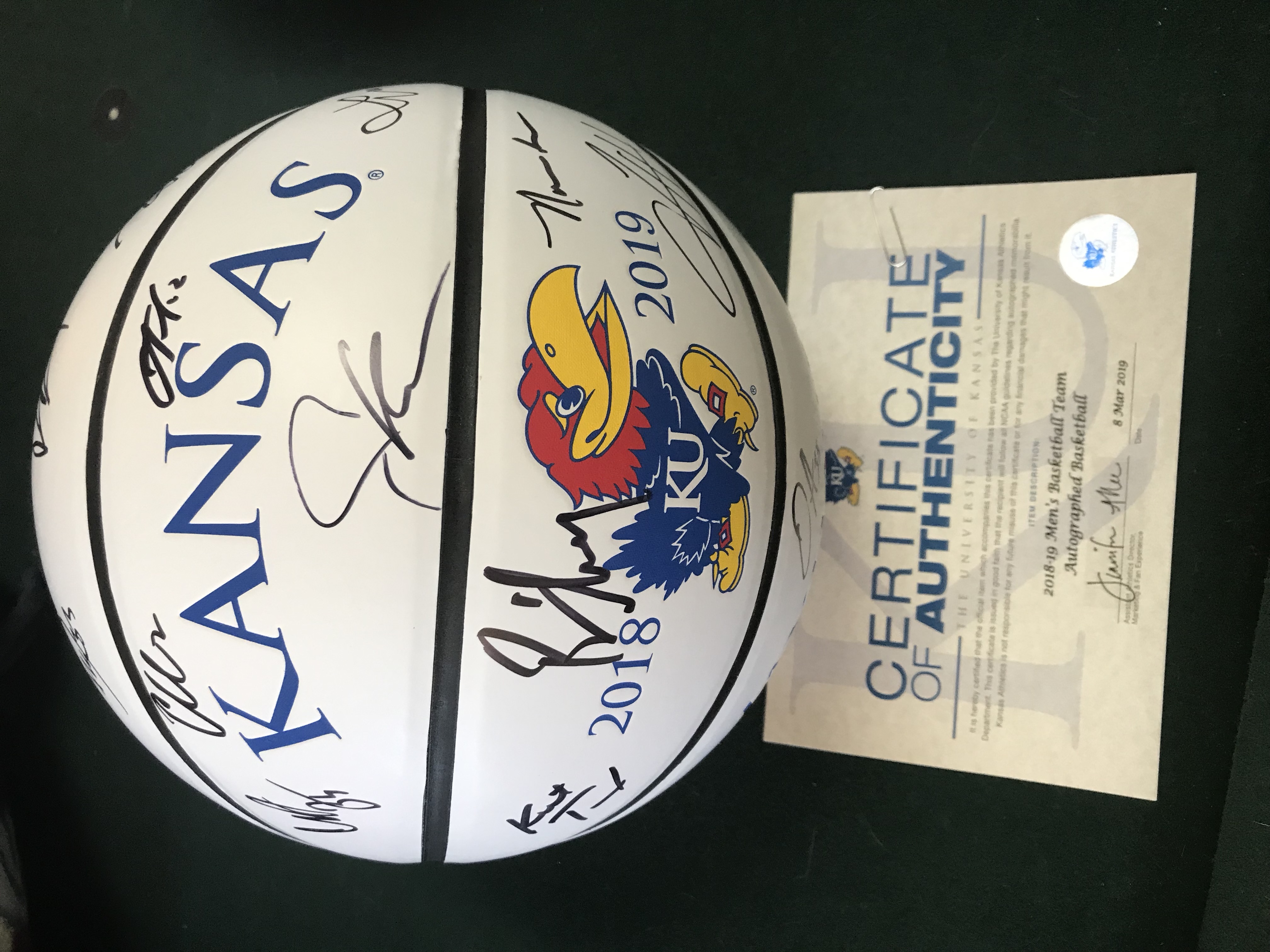 2018/19 KU Team Signed Basketball