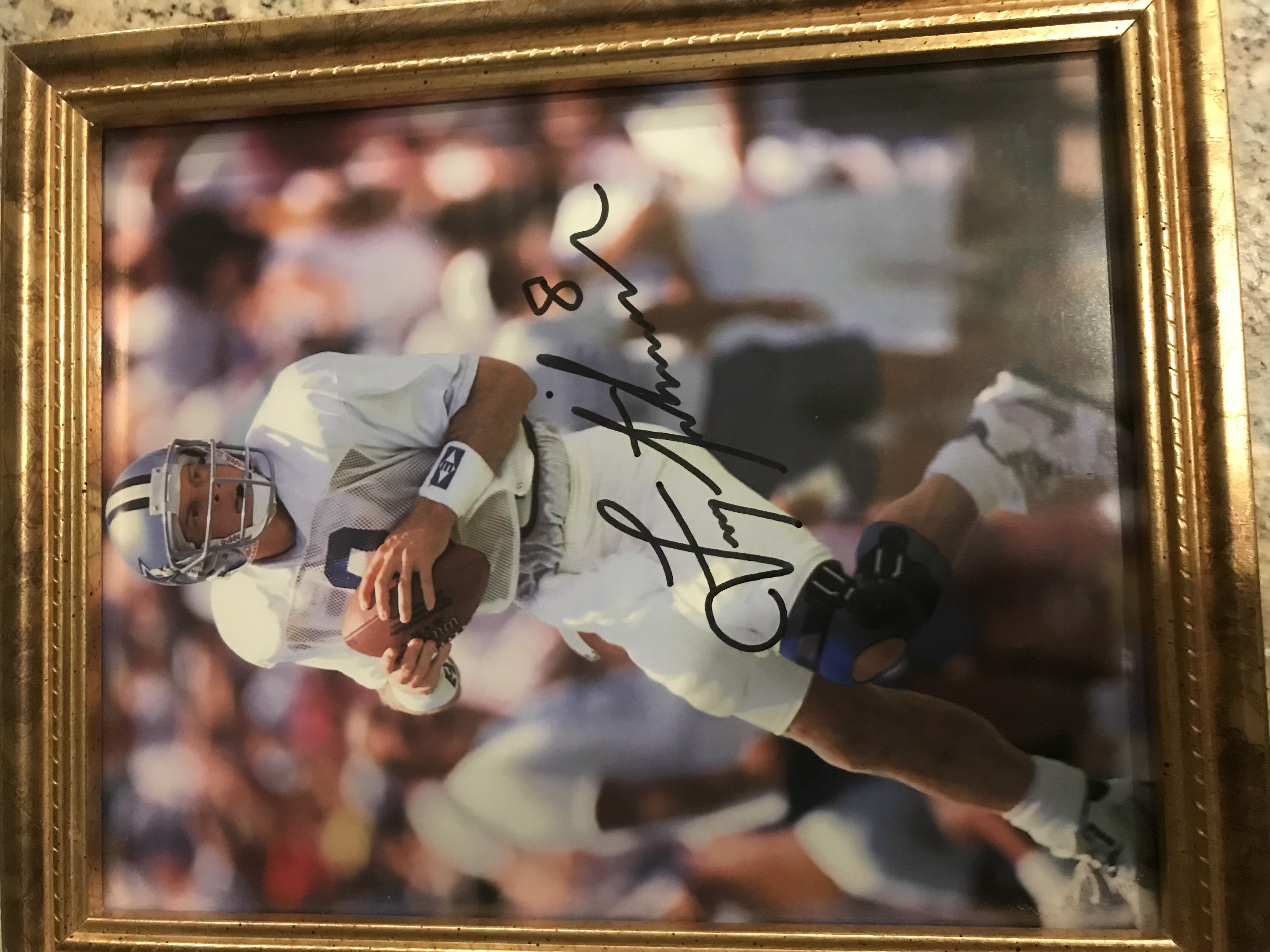 Troy Aikman Autographed Framed Photo