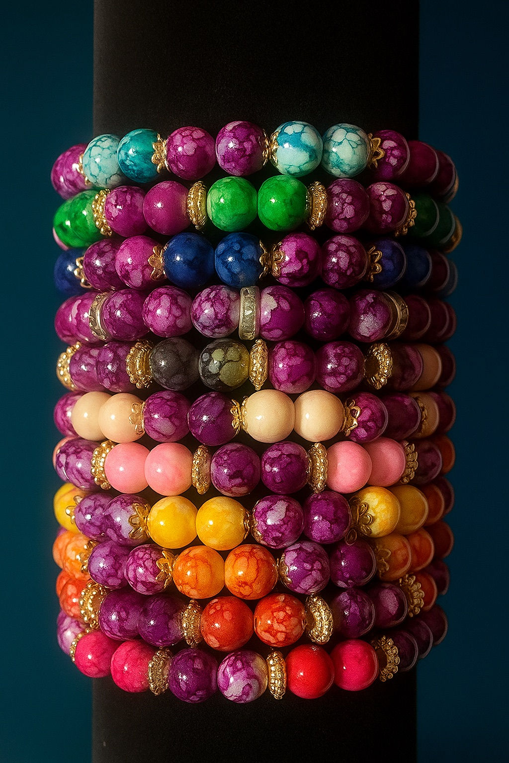 Berry Bliss Bracelet Stack 💜🌸