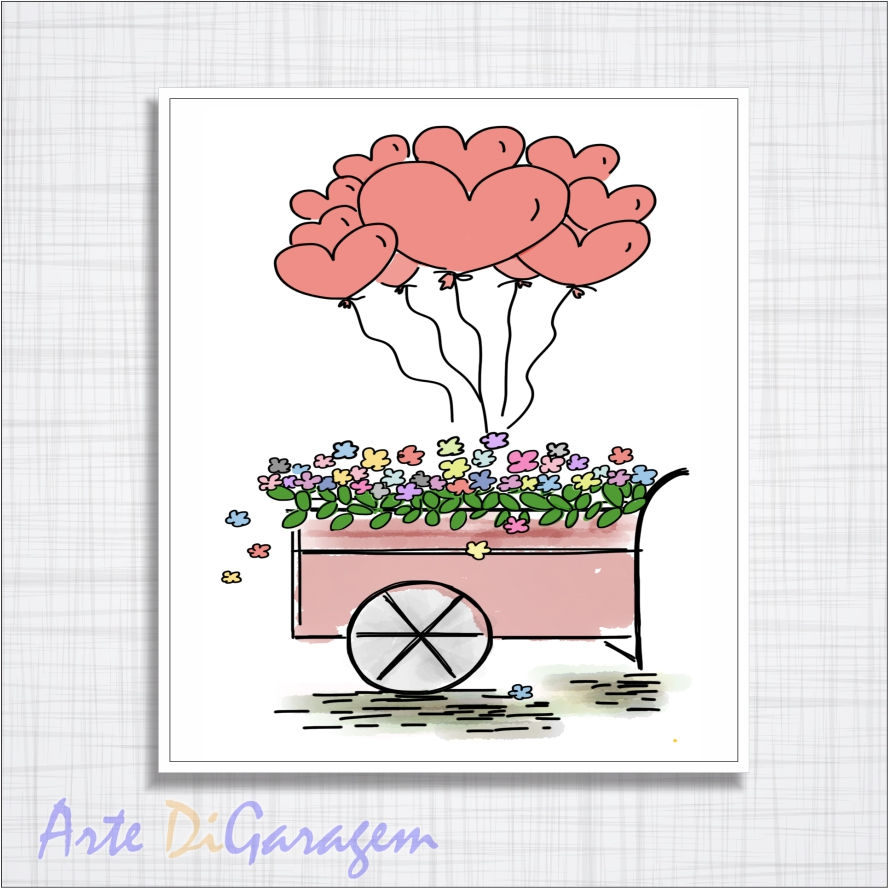 Miniatura: Quadro decorativo namorados