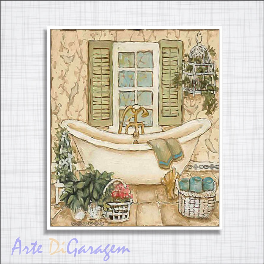 Miniatura: Quadro decorativo lavabo toilette