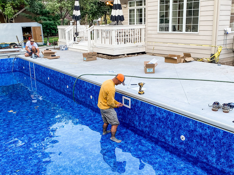 installing returns in vinyl liner pool