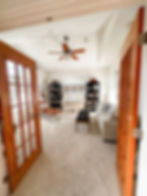 Music room with old fan