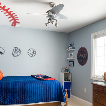 Our Sports Themed Blue Boys Room