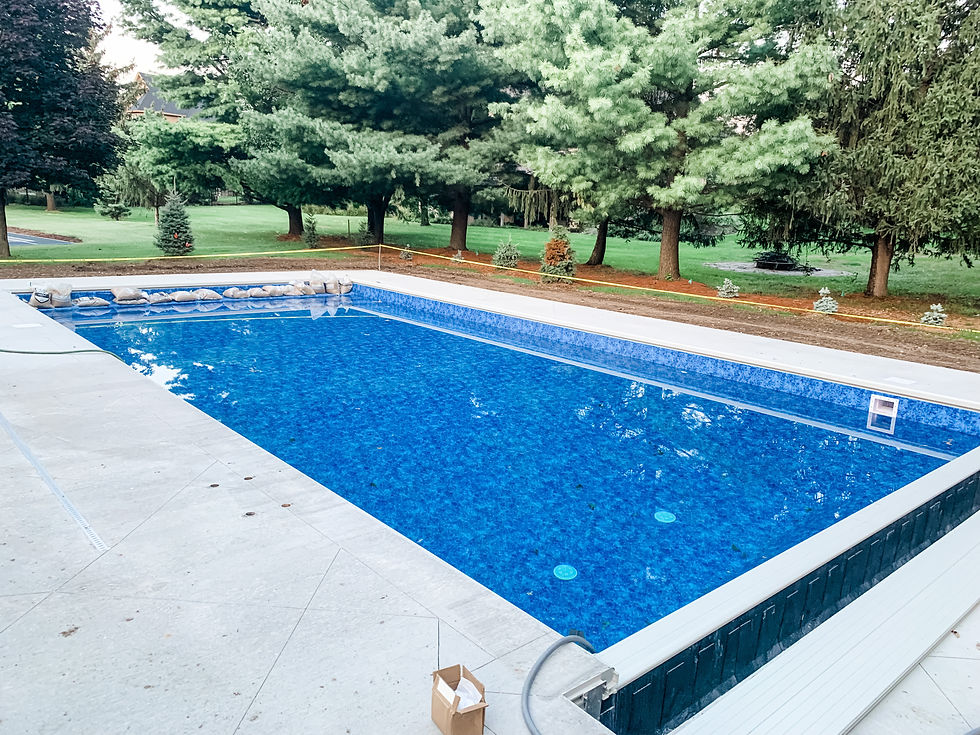 vinyl liner pool construction