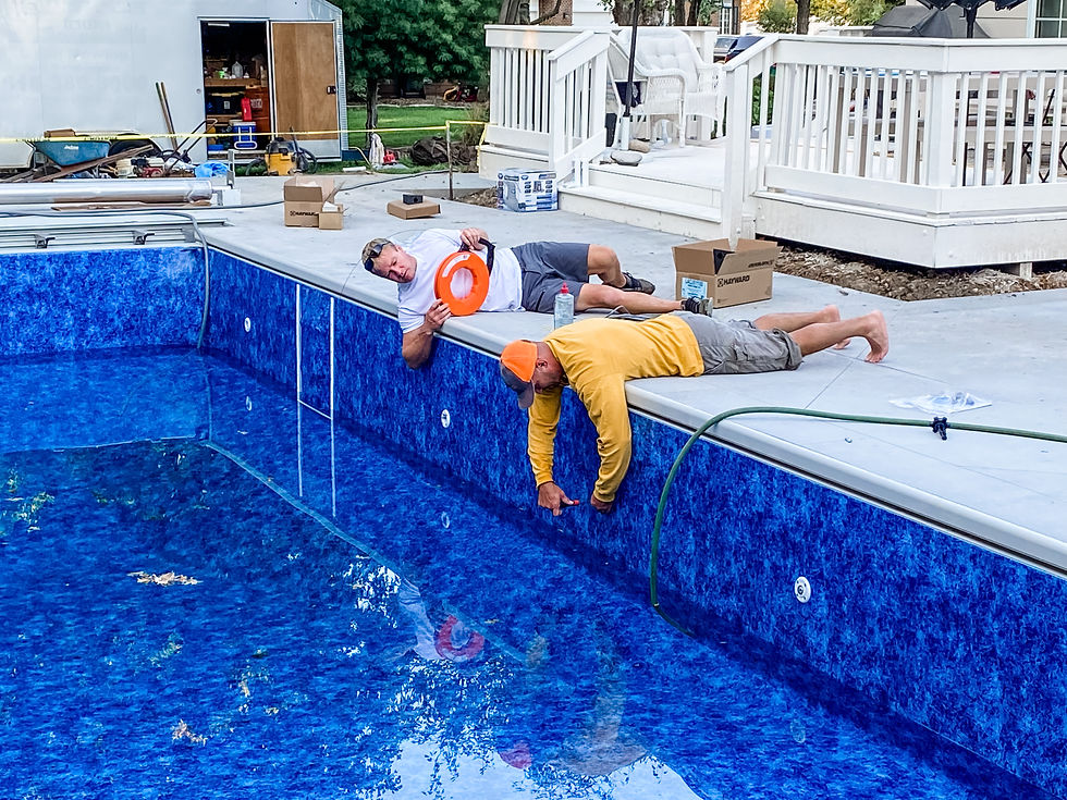installing lights in a vinyl liner pool