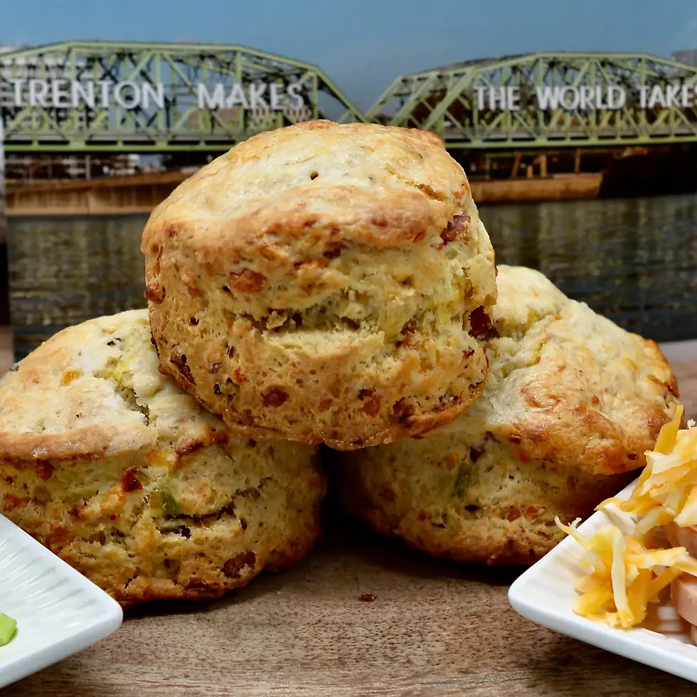 Thumbnail: Savory Cheddar, Pork Roll, Peppers & Onions Scone