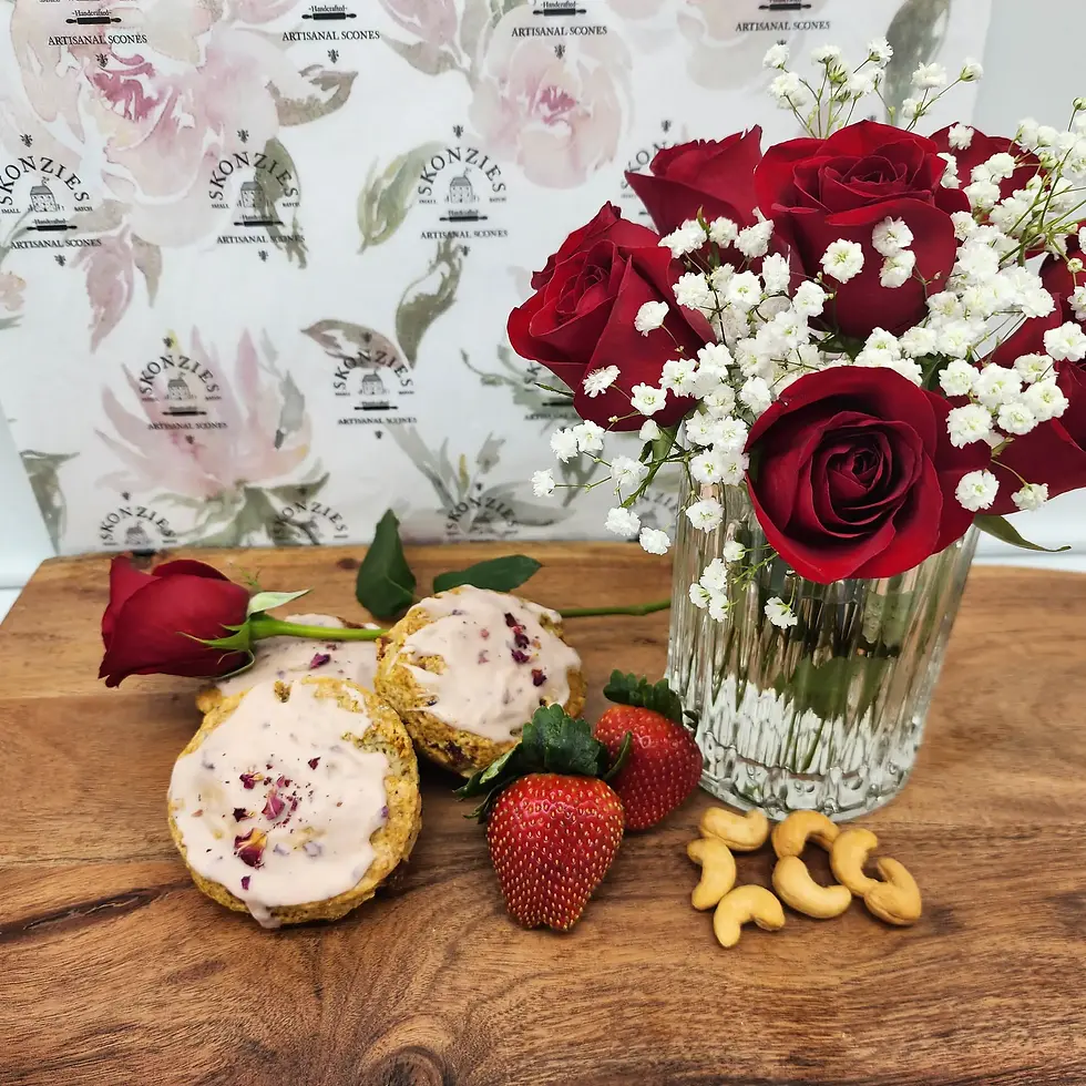 Thumbnail: A Rosy Affair - Strawberry Rose Scone