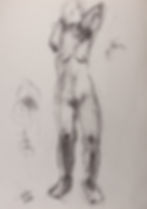 Standing Nude by Rowena Payne