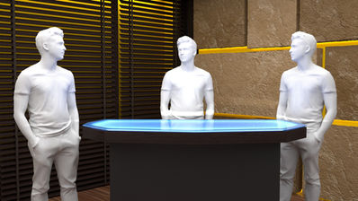 Studio 3D Modell, Videostudio Planung, Studio Bau, Youtube-Studio