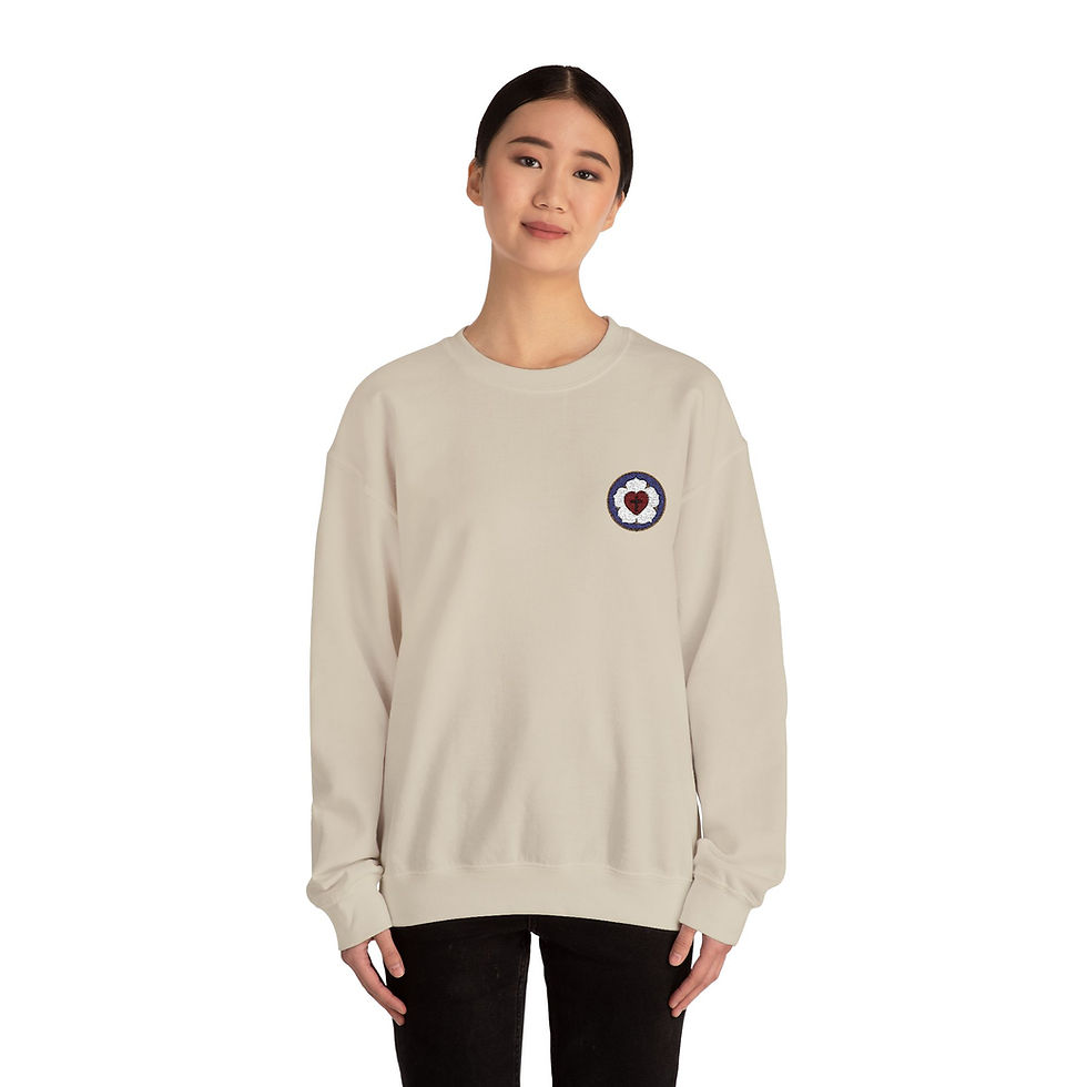 Thumbnail: Embroidered Luther Rose Cozy Unisex Heavy Blend™ Crewneck Sweatshirt