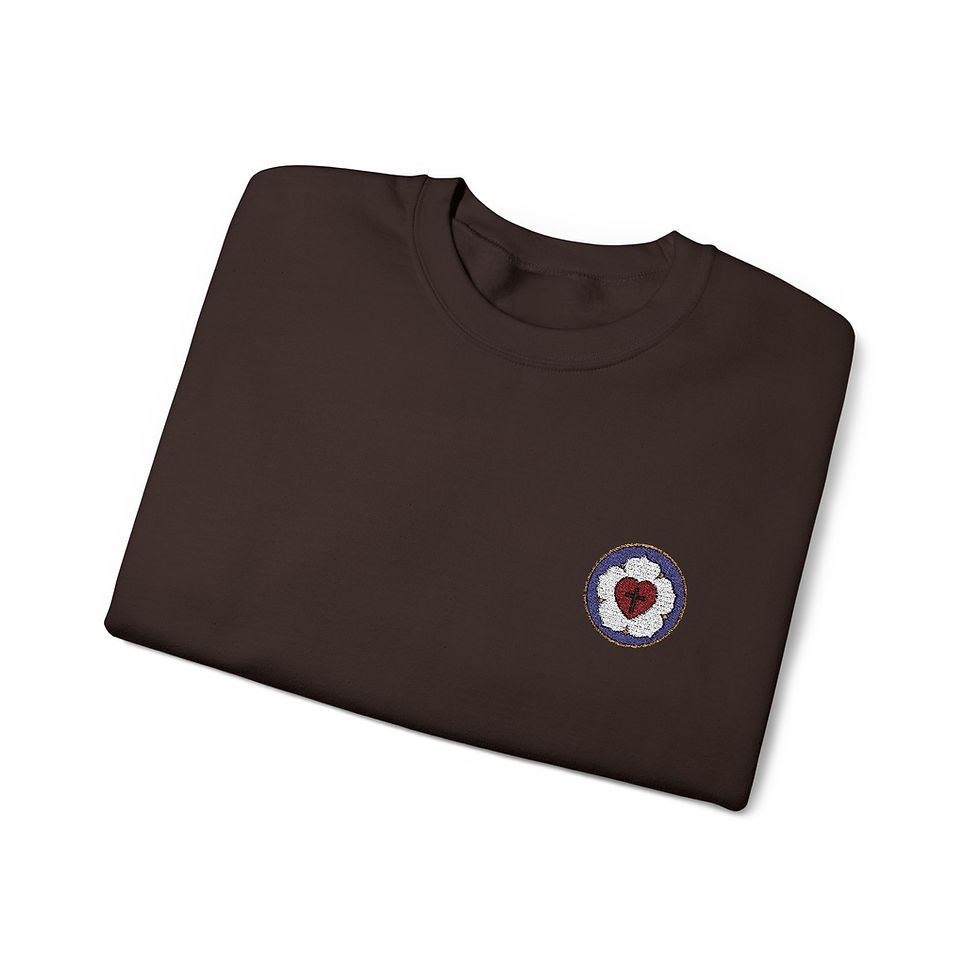 Thumbnail: Embroidered Luther Rose Cozy Unisex Heavy Blend™ Crewneck Sweatshirt