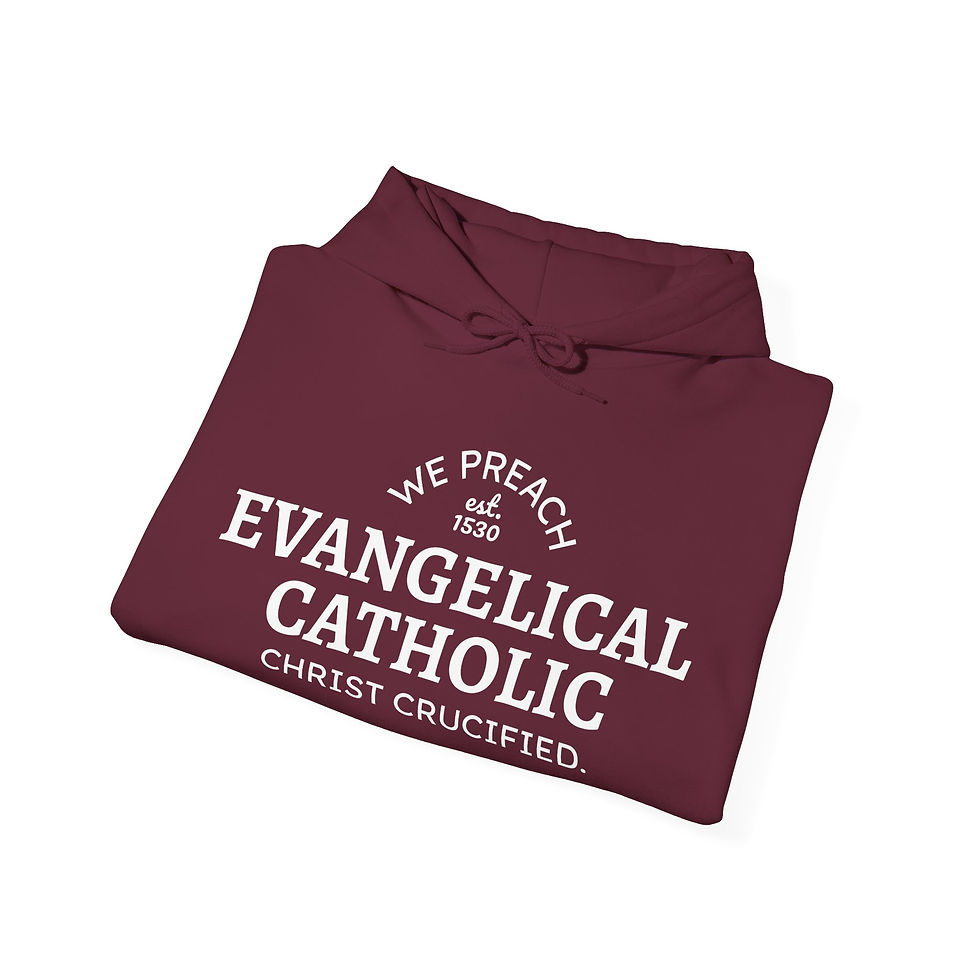 Thumbnail: Evangelical Catholic We Preach Christ Crucified Hoodie