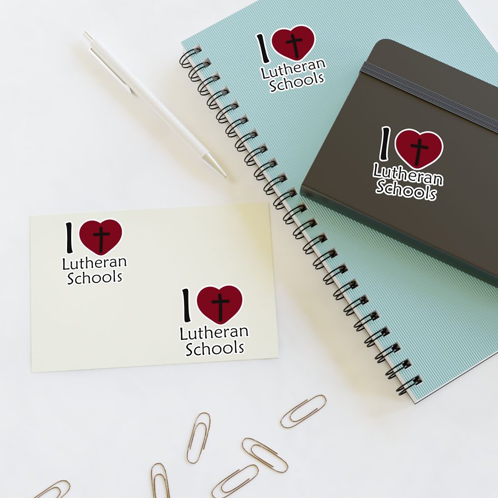 I Love Lutheran Schools Sticker Sheets - Perfect for Teachers and Students
