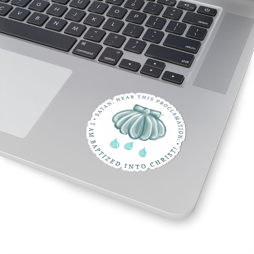 Satan, Hear this Proclamation God's Own Child Hymn Text Vinyl Stickers