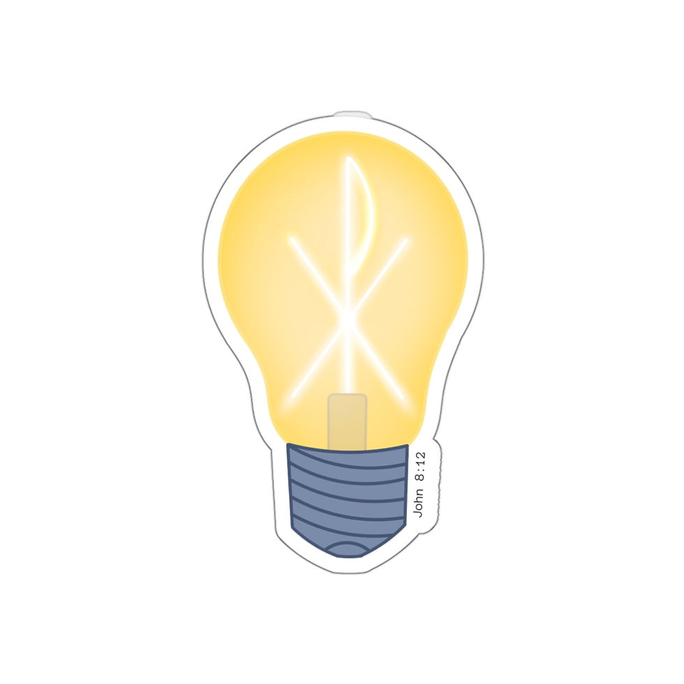 Thumbnail: Jesus Is Light of the World Chi Rho Vinyl Sticker
