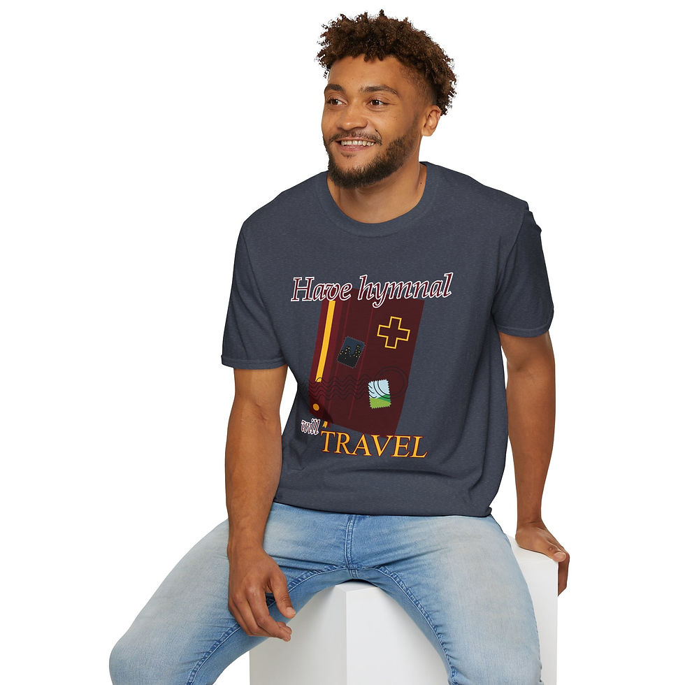 Thumbnail: Lutheran Service Book LSB Have Hymnal Will Travel Funny Christian Musician Tee