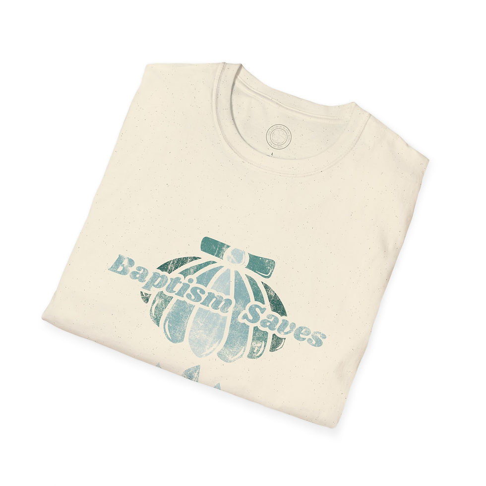 Baptism Saves Vintage Style Unisex Softstyle T-Shirt