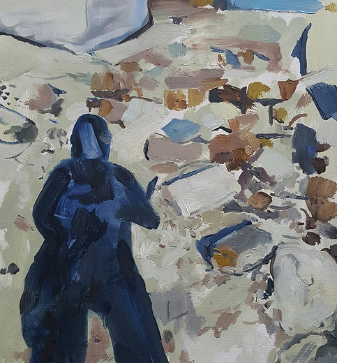 Shadow on site_Oil on paper.jpg