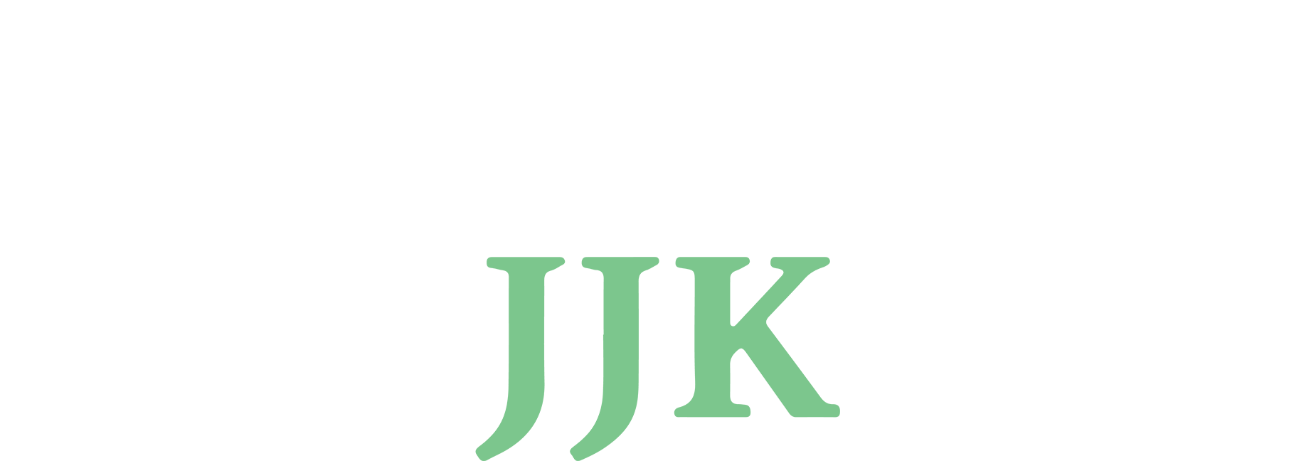 JJK logo with white curved line