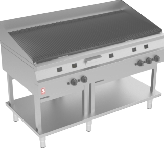 Commercial flat top grill with Catering Equipment, ready for cooking delicious meals.