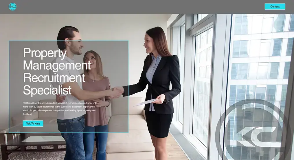 Website design for local Edinburgh recruitment company by Power On Web Design