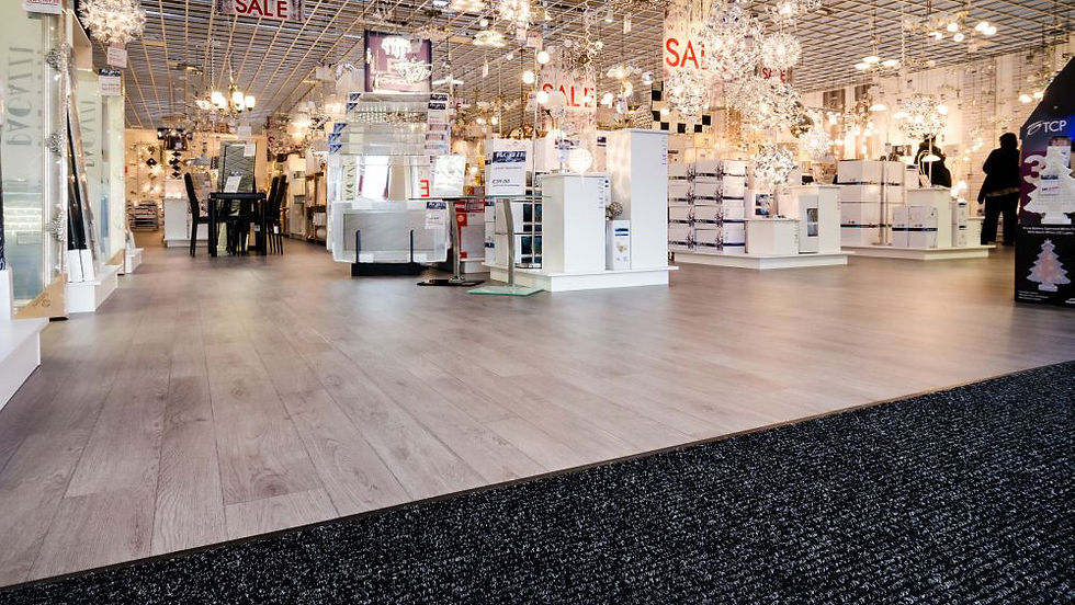 Flooring display at DNA Flooring
