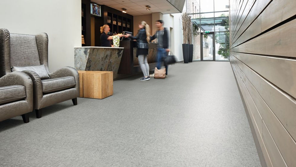 People at a hotel reception with DNA Flooring